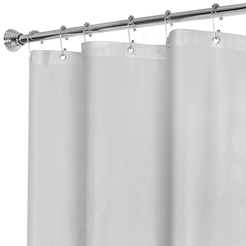 Book Cover MAYTEX Super Heavyweight Premium 10 Gauge Shower Curtain Liner with Rustproof Metal Grommets, Frosty, 72 inch x 72 inch in Vinyl - This Product is Treated with an Agent to Resist Mildew