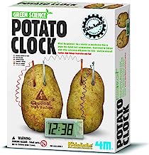 Book Cover 4M Potato Clock DIY Green Science Chemistry Engineering Lab - STEM Toys Educational Gift for Kids & Teens, Girls & Boys, Brown