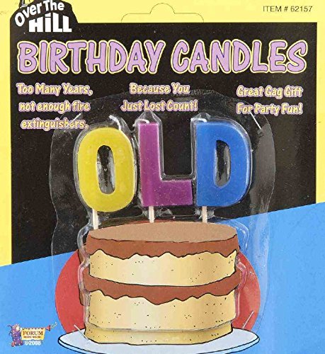 Book Cover FORUM Over The Hill Birthday Candles