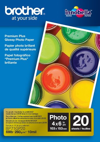 Brother BP71GP20 Premium Glossy Photo Paper 102 x 152 mm White