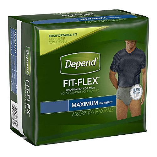 Book Cover Depend Underwear for Men, Maximum, Small/Medium, Pack/19