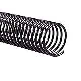 GBC Binding Spines/Spirals/Coils, 30mm, 240 Sheet Capacity, 4:1 Pitch, Color Coil, Black, 100 Pack (9665120)