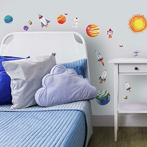 Book Cover RoomMates RMK1316SCS Outer Space Peel and Stick Wall Decals