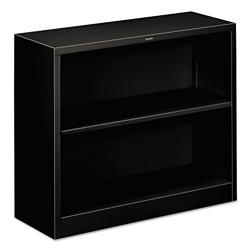 HON 2 Shelf Metal Bookcase in Black