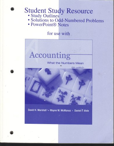 Accounting: What the Numbers Mean, 6th Edition, STUDENT STUDY RESOURCES
