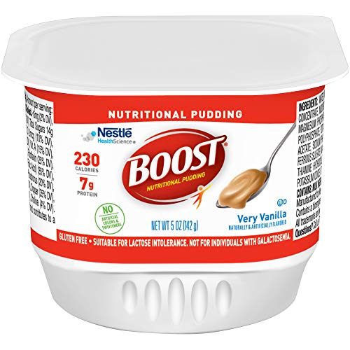 Book Cover Boost Nutritional Pudding, Vanilla, 5 Ounce (Pack of 48)