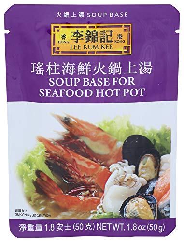 Book Cover Lee Kum Kee Soup Base For Seafood Hot Pot, 1.8-Ounce Pouches (Pack of 12)