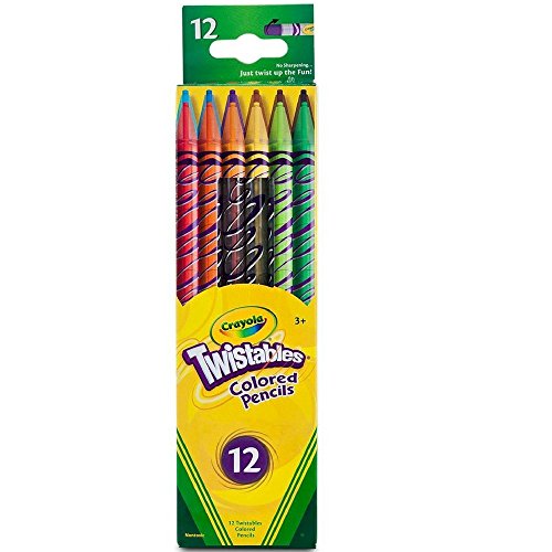 Book Cover Crayola Twistables Colored Pencils, 12 Count, Assorted Colors