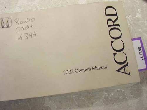 2002 Honda Accord Owners Manual