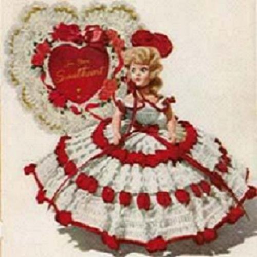 QUEEN OF HEARTS DOLL - A Vintage 1951 Crochet Pattern - Kindle Ebook Download (digital book, dolly, doll clothes, valentine, nursery rhyme)