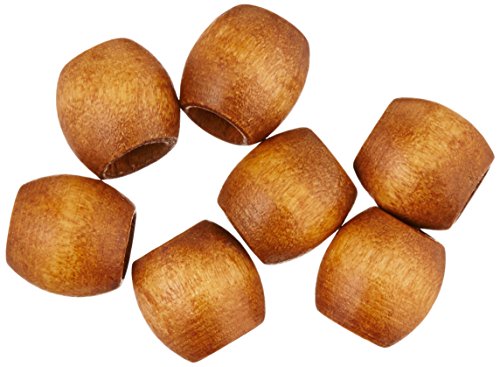 Book Cover Pepperell PWB1311-02 Barrel Wood Beads, 13mm by 11mm, Maple, 18-Pack