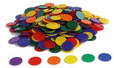 Oz International - Lot de 500 jetons opaques, couleurs assorties