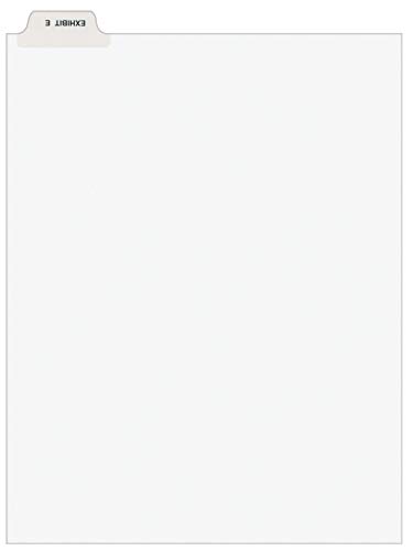 Avery 11944 Avery-Style Preprinted Legal Bottom Tab Divider, Exhibit E, Letter, White (Pack of 25)