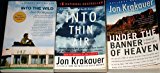 Jon Krakauer Book Set: "Into the Wild," "Into Thin Air," "Under the Banner of Heaven."