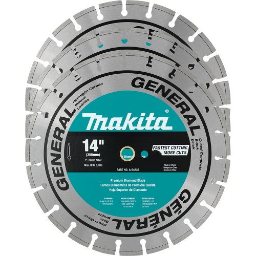 Makita A-94932 14-Inch Contractor Diamond Blades, 3-Pack