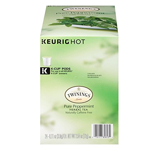 Book Cover Twinings Pure Peppermint Tea, 24-Count K-Cups For Keurig Brewers (Pack Of 2)
