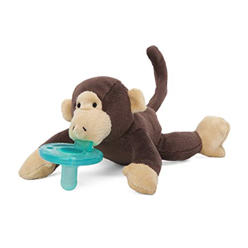 Book Cover WubbaNub Brown Monkey Pacifier , 7x5x2 Inch (Pack of 1)