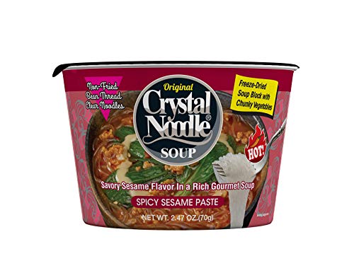 Book Cover Crystal Noodle Spicy Sesame Paste, 2.47 oz Cardboard Cup, 6 ct, Red