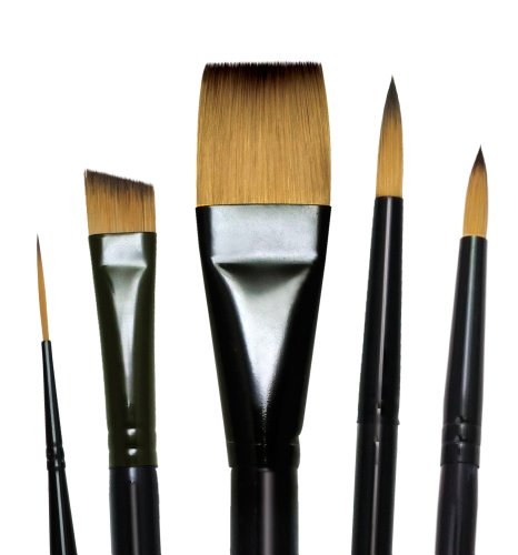 Book Cover Majestic Royal and Langnickel Short Handle Paint Brush Set, Deluxe Watercolor, 5-Piece