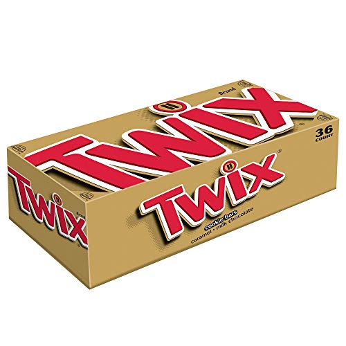 Book Cover Twix Full Size Caramel Chocolate Cookie Candy Bar, 1.79 Oz, 36-Count Box