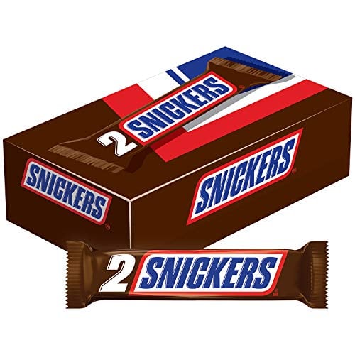 Book Cover SNICKERS Sharing Size Chocolate Candy Bars 3.29-Ounce Bar 24-Count Box