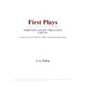 First Plays (Webster's Arabic Thesaurus Edition)