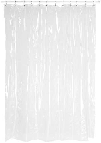 Book Cover Carnation Home Fashions Super Clear 10-Gauge Anti Mildew Extra Long Vinyl Shower Curtain Liner, Size: 72