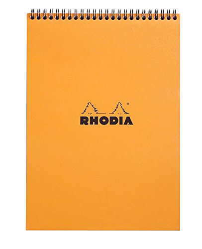 Book Cover Rhodia Wirebound Notepad, A4, Square ruling - Orange