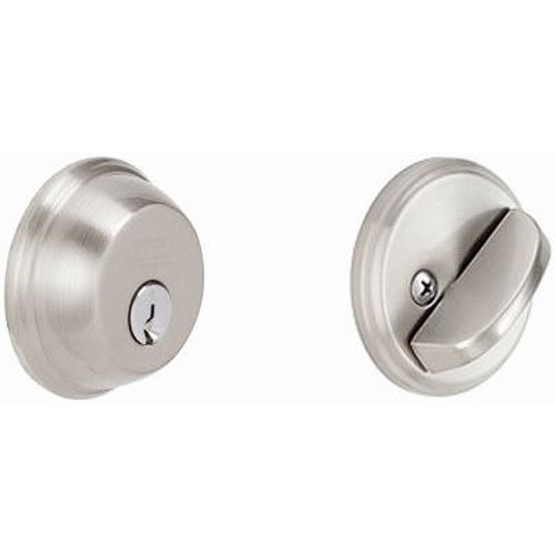 SCHLAGE Lock CO B60N619 Single Cylinder Deadbolt, Satin Nickel