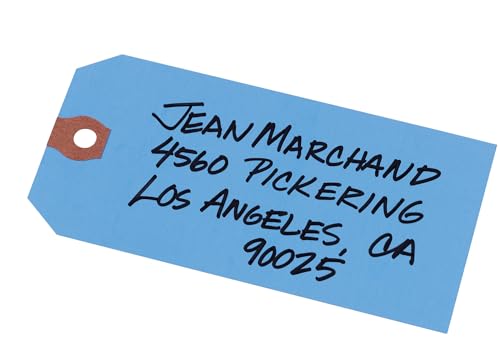Avery Unstrung Shipping Tags, 11.5 pt. Stock, 4-3/4" x 2-3/8", 1,000 Blue Hang Tags (12355)