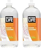 Better Life Floor Cleaner - Liquid Multipurpose Cleaner for Wood, Tile, Laminate, Vinyl, Bamboo - Hardwood Floor Cleaner for Mopping - Citrus Mint, 32 Fl Oz (Pack of 2)