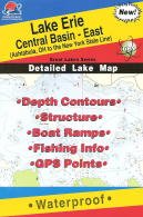 Lake Erie Fishing Map: Central Basin - East. (Great Lakes Fishing Map Series, L293)