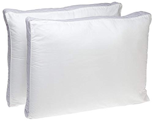 Perfect Fit Extra Firm Density Queen Size 233 Thread-Count Quilted Sidewall Pillow 2 Pack, White