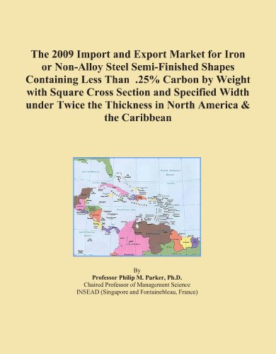 The 2009 Import and Export Market for Iron or Non-Alloy Steel Semi-Finished Shapes Containing Less Than .25% Carbon by Weight with Square Cross ... Thickness in North America & the Caribbean