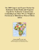 The 2009 Import and Export Market for Hydraulic Brake Fluids and Prepared Liquids for Hydraulic Transmissions Containing Less Than 70% by Weight of Petroleum or Bituminous Mineral Oils in Africa