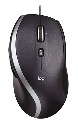 Logitech M500 Corded Mouse - Wired USB Mouse for Computers and Laptops, with Hyper-Fast Scrolling, Dark Gray