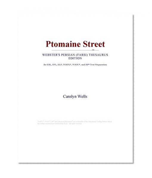 Ptomaine Street (Webster's Persian (Farsi) Thesaurus Edition)