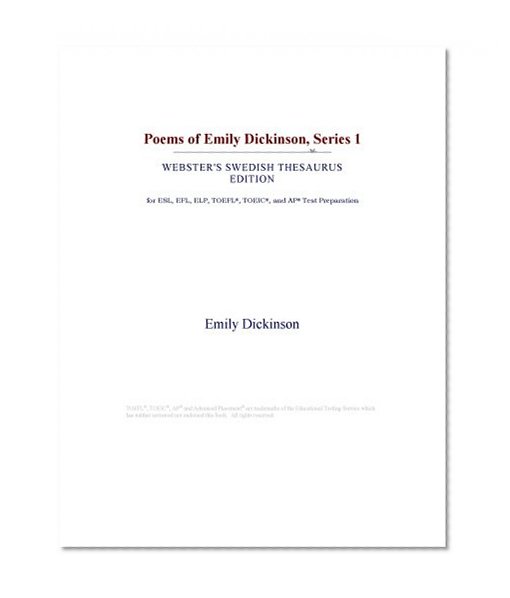Poems of Emily Dickinson, Series 1 (Webster's Swedish Thesaurus Edition)