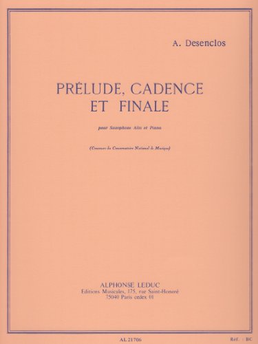 Prelude, Cadence Et Finale for Alto Saxophone and Piano