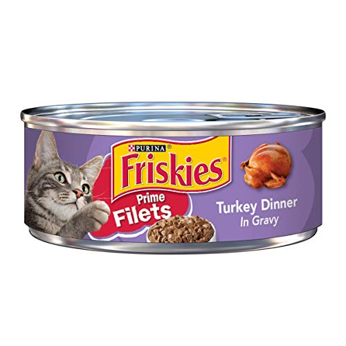 Purina Friskies Gravy Wet Cat Food, Prime Filets Turkey Dinner - (24) 5.5 oz. Cans