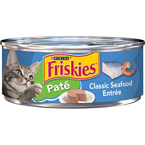 Purina Friskies Pate Wet Cat Food, Classic Seafood Entree - (24) 5.5 oz. Cans