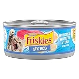 Purina Friskies Wet Cat Food, Shreds With Ocean Whitefish & Tuna in Sauce - (24) 5.5 oz. Cans