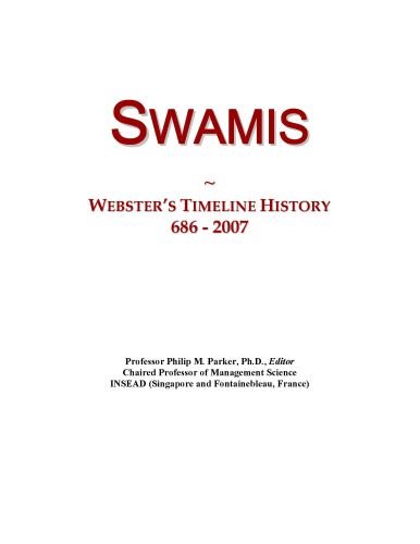Swamis: Webster's Timeline History, 686 - 2007