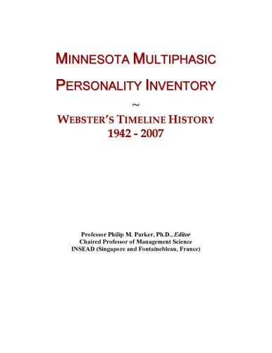 Minnesota Multiphasic Personality Inventory: Webster's Timeline History, 1942 - 2007