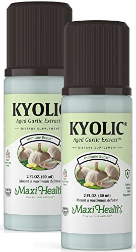 Kyolic Aged Garlic Extract Liquid - Odorless Garlic Supplements - Organic Kyolic Garlic - Organic Garlic Supplements for Heart Health (2 Pack)