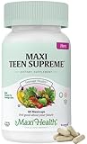 Teen Vitamins for Girls 12-17 - Teen Multivitamin Supreme with D3, Iron, Calcium, Biotin, Digestive Enzymes – Teenager Girl Multi Vitamins for Energy, Immune & Mood Support – 60 Count