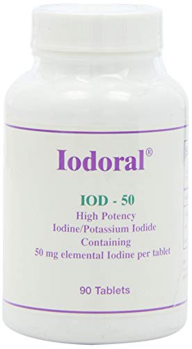Book Cover Optimox - Iodoral IOD-50, High Potency Thyroid Support with Iodine, Iodide, and Potassium, 90 Tablets
