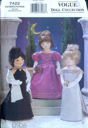Vogue 7422 - 18-Inch Doll Evening Gowns - Patterns for 3 Dresses (Vogue Doll Collection, Also Sold as Vogue 757)
