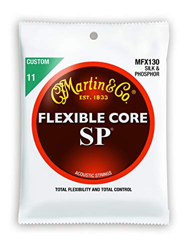 Martin Silk and Steel/Silk and Phosphor Folk Guitar Strings, (.011 - .047)