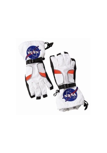 Book Cover Aeromax Astronaut Gloves, size Large, White, with NASA patches
